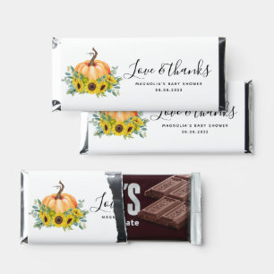 Eucalyptus Pumpkin Fall Baby Shower Hershey Bar Favors
