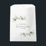 Eucalyptus Quinceanera 15th Birthday Party Favor Bag<br><div class="desc">TIP: Matching items available in this collection. Our botanical eucalyptus birthday collection features watercolor foliage and modern typography in dark gray text. Use the "Customize it" button to further re-arrange and format the style and placement of text. Could easily be repurpose for other special events like anniversaries, baby shower, birthday...</div>