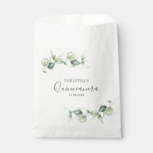 Eucalyptus Quinceanera 15th Birthday Party Favor Bag