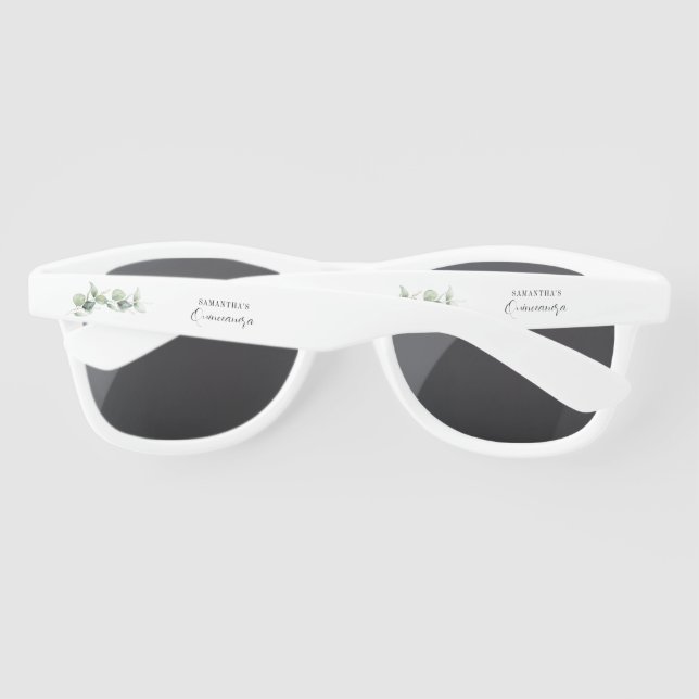 Eucalyptus Quinceanera 15th Birthday Party Swag Sunglasses (Back)