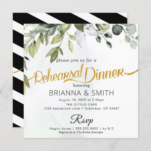 Eucalyptus Rehearsal Dinner Invitation