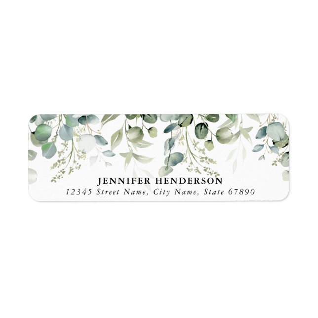 Eucalyptus Return Address Labels (Front)