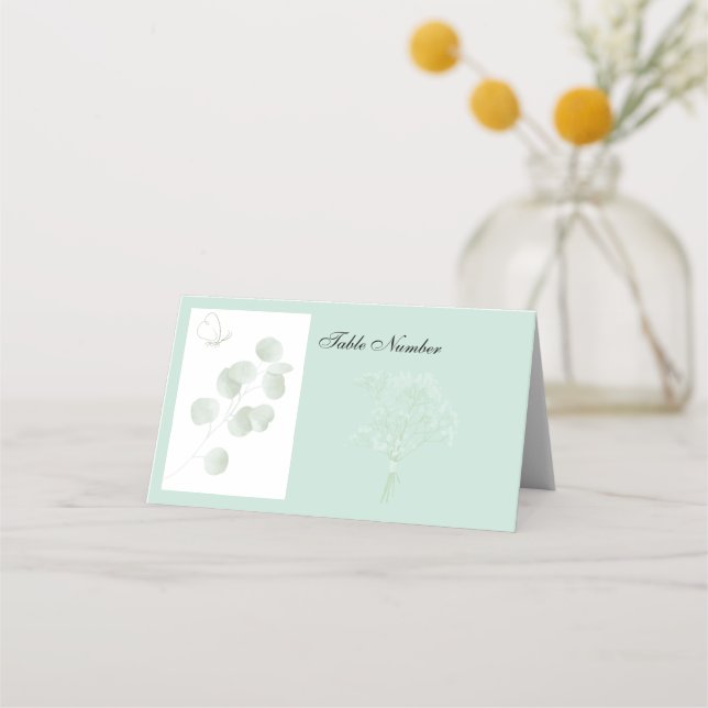 Eucalyptus | Rustic Botanical Wedding Table  Place Card (Front)