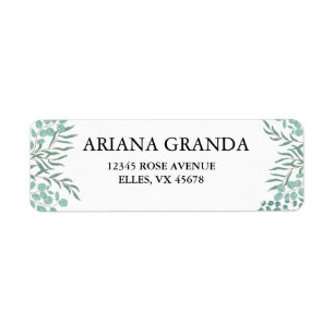Eucalyptus Rustic Greenery Address Label
