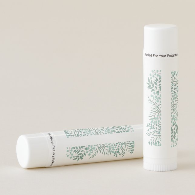 Eucalyptus Rustic Greenery  Wedding Favor Lip Balm (Front)