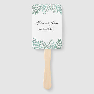  Eucalyptus Rustic Greenery Wedding  Hand Fan