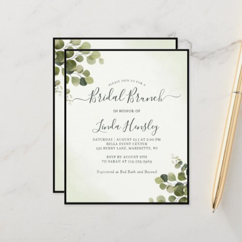 Eucalyptus Rustic Leaves Budget Bridal Brunch