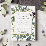Eucalyptus & Sage Bat Mitzvah Foil Invitation<br><div class="desc">Chic botanical bat mitzvah invitation features a border of lush sage green botanical leaves and watercolor eucalyptus foliage with gold foil trim. Personalize with your ceremony and party details in modern lettering on a crisp white background.</div>