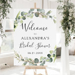 Eucalyptus Sage Green Floral Bridal Shower  Foam Board<br><div class="desc">Eucalyptus Botanical Greenery and Faux Gold Foil Watercolor Wedding Spring or Summer Wedding Bridal Shower Welcome Sign - includes beautiful and elegant script typography with modern tropical botanical flowers and greenery for the special Wedding day celebration.</div>
