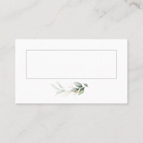 Eucalyptus sage green gold wedding save the date p place card