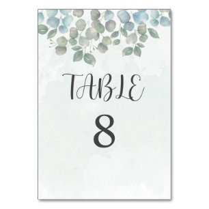 Eucalyptus sage green Table Card
