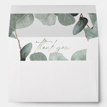Eucalyptus Sage Green Wedding Invitation Envelopes by 17Minutes at Zazzle