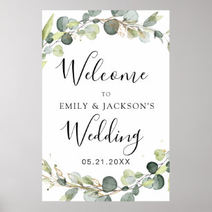 Eucalyptus Sage Green Wedding Welcome Sign