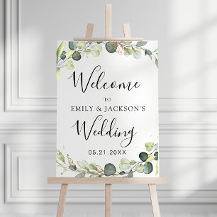 Eucalyptus Sage Green Wedding Welcome Sign