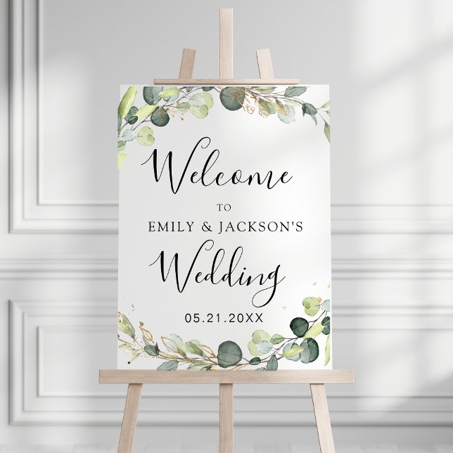 Eucalyptus Sage Green Wedding Welcome Sign (Creator Uploaded)