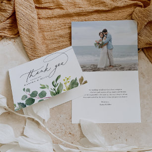 Eucalyptus & Sage Inside Photo Thank You Card