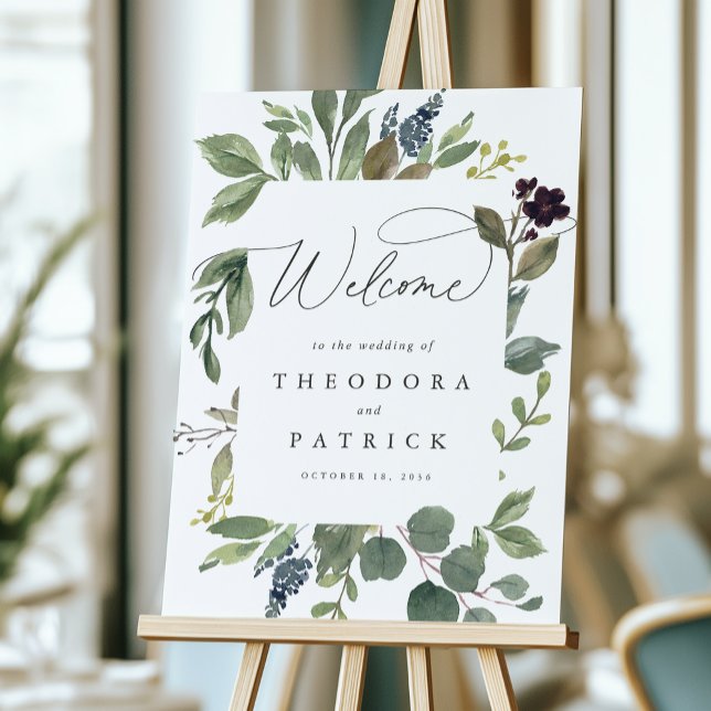 Eucalyptus & Sage Wedding Welcome Sign (Creator Uploaded)