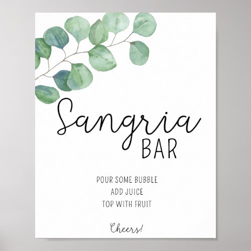 Eucalyptus _ Sangria bar poster