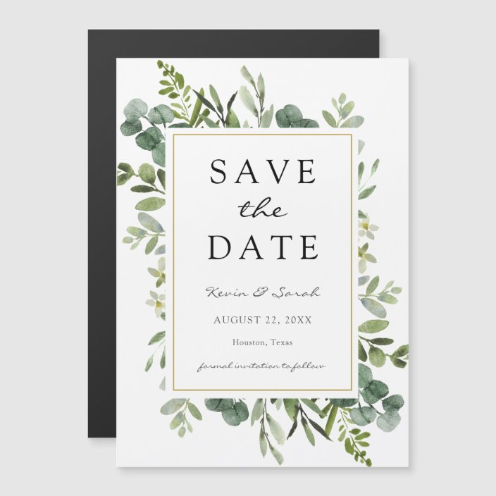 Eucalyptus Save the Date Invitation Zazzle