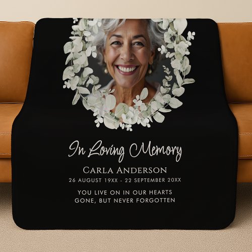 Eucalyptus Script Custom Text & Photo Memorial
