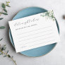 Eucalyptus & Script Date Night Ideas Bridal Shower Enclosure Card