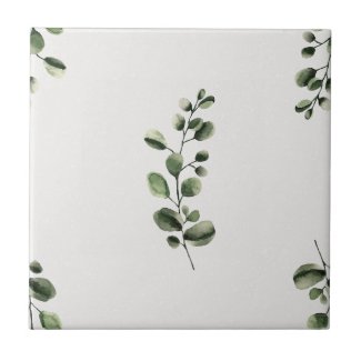 Eucalyptus Seamless Speckle Ceramic Tile