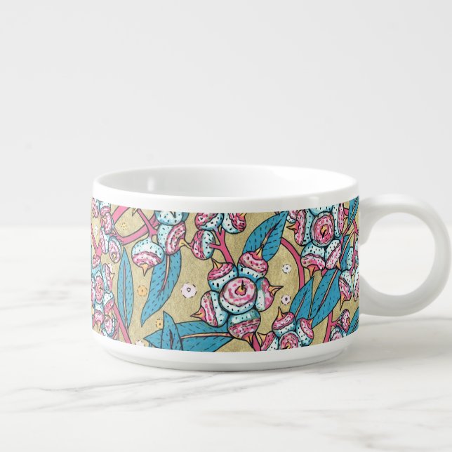 Eucalyptus Seed Australian Plant Botanical Pattern Bowl (Left)