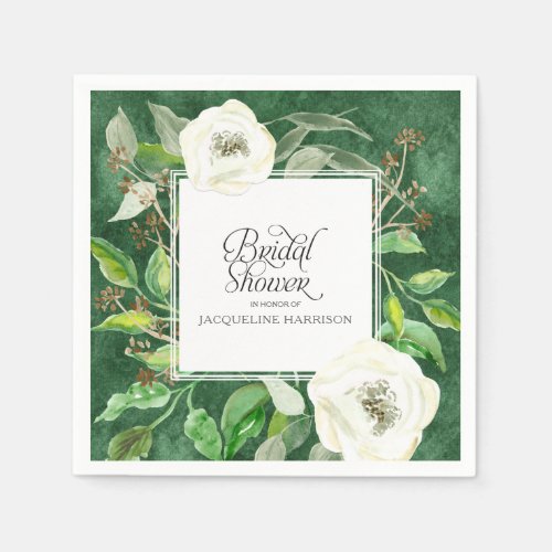 Eucalyptus Seed Leaf Foliage Wreath BOHO Wild Rose Paper Napkins