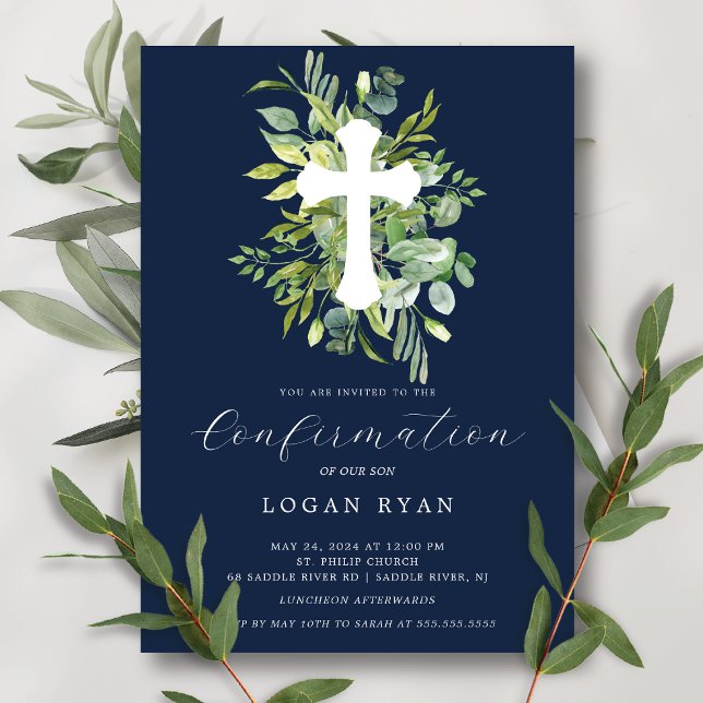 Eucalyptus Serenity Confirmation Invitation (Creator Uploaded)
