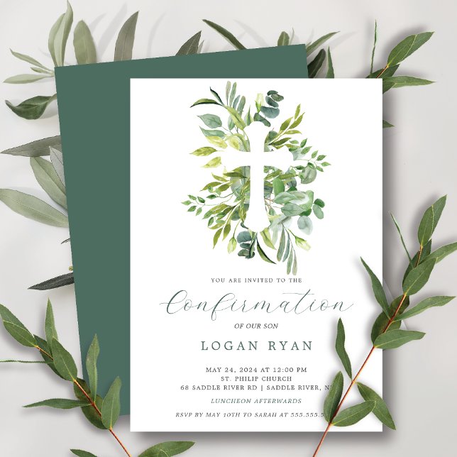 Eucalyptus Serenity Confirmation Invitation (Creator Uploaded)