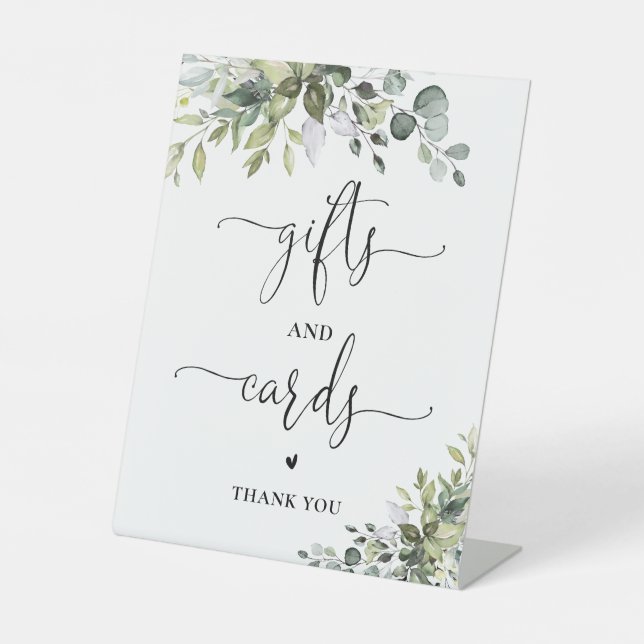 Eucalyptus Shower Gifts And Cards Sign (Front)