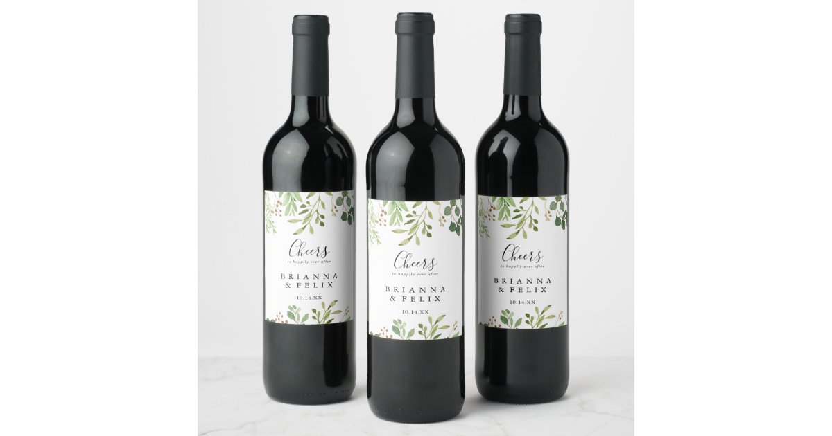 Wedding photo wine labels