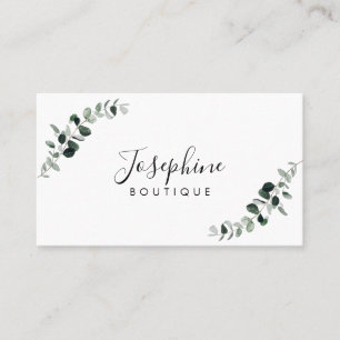 Eucalyptus Simple Elegant Jewelry Designer Business Card