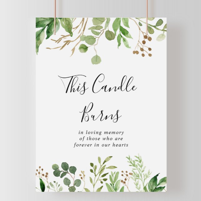 Eucalyptus Simple Floral This Candle Burns Sign (Creator Uploaded)