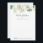 Eucalyptus Simple Floral Wedding Words of Wisdom Advice Card<br><div class="desc">This eucalyptus simple floral wedding words of wisdom advice card is perfect for a modern wedding. The design features artistically hand-painted beautiful eucalyptus green leaves arranged into geometric shapes, inspiring natural beauty. These cards are perfect for a wedding, bridal shower, baby shower, graduation party & more. Personalize the cards with...</div>