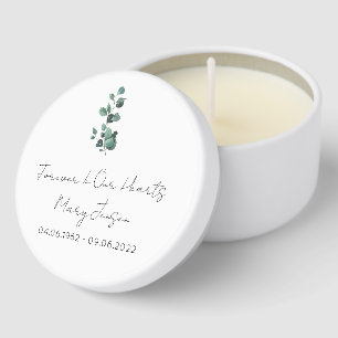 Eucalyptus   Simple Funeral Mini Candle Favors