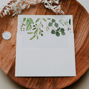 Eucalyptus Simple Self-Addressed RSVP Envelope
