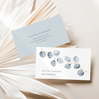Eucalyptus Simplicity Business Card by christine592 at Zazzle