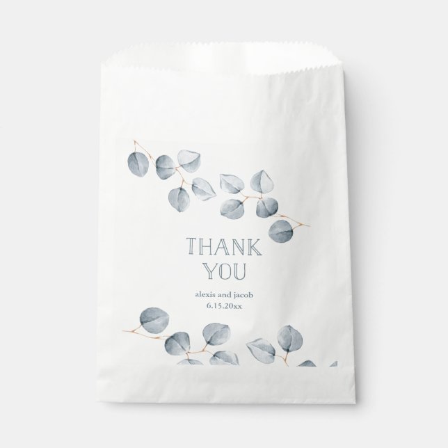 Eucalyptus Simplicity | Wedding Favor Bag (Front)