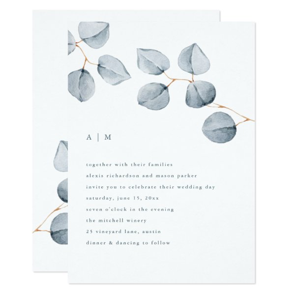 256939755353306264 Eucalyptus Simplicity | Wedding Invitation