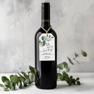 Eucalyptus Sip Sip Hooray Engagement Favor Gift Tags