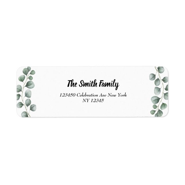 Eucalyptus Spring Summer Return Address Label (Front)