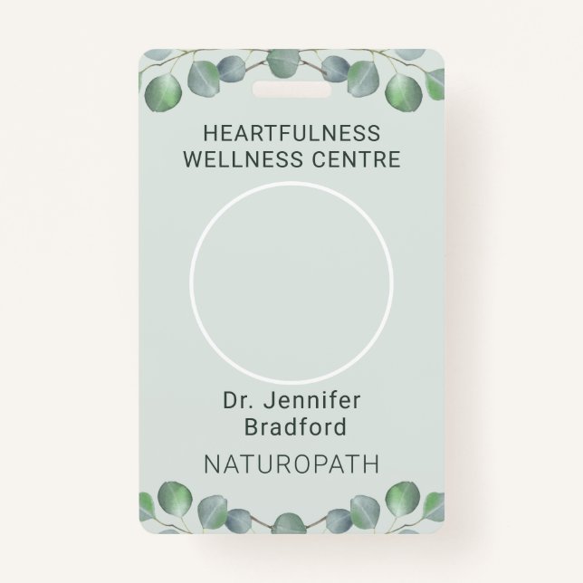 Eucalyptus Style Custom  Badge (Front)