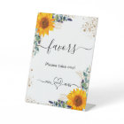 Eucalyptus sunflowers wedding favors guests