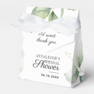 Eucalyptus Sweet Thank You Botanical Bridal Shower Favor Boxes
