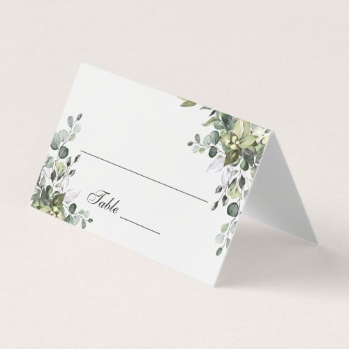 Eucalyptus Table Number and Name Place Cards