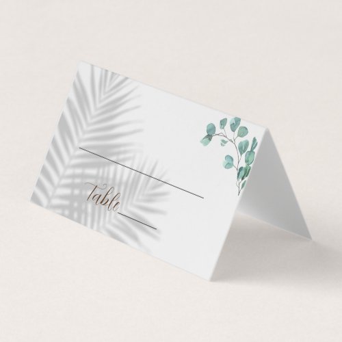 Eucalyptus Table Number and Name Place Cards