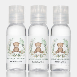 Eucalyptus Teddy Bear Balloon Baby Party Favors Hand Sanitizer