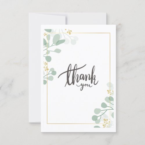 Eucalyptus Thank You Card