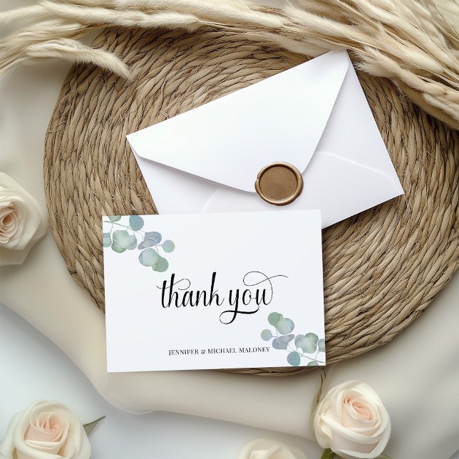 Eucalyptus Thank You Card from New Couple (Creator Uploaded)